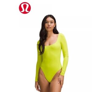 NWT Lululemon Athletica Neon Green Bodysuit size XS